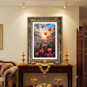 Polar Bear Decorative Photo Frame With White Mount | Premium Wall & Tabletop Picture Frame | Home, Office & Temple Decoration | 12x16 Inch (Pack Of 1) (F32433)