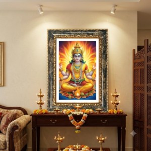 Vishnu Decorative Photo Frame With White Mount | Premium Wall & Tabletop Picture Frame | Home, Office & Temple Decoration | 8x12 Inch (Pack Of 1) (F31449) Vishnu Decorative Photo Frame With White Mount | Premium Wall & Tabletop Picture Frame | Home, Office & Temple Decoration | 8x12 Inch (Pack Of 1) (F31449)