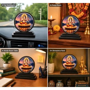 Car Dashboard Wooden Lord Ganeshaa Showpiece | 4 X 4.5 Inch Sublimation Printed Decorative Stand | 4 Mm MDF | Home Decor | Made in India (F33648) Car Dashboard Wooden Lord Ganeshaa Showpiece | 4 X 4.5 Inch Sublimation Printed Decorative Stand | 4 Mm MDF | Home Decor | Made in India (F33648)