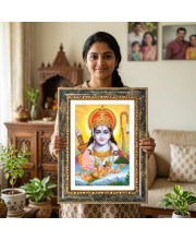 Rama Decorative Photo Frame With White Mount | Premium Wall & Tabletop Picture Frame | Home, Office & Temple Decoration | 10x14 Inch (Pack Of 1) (F33120)