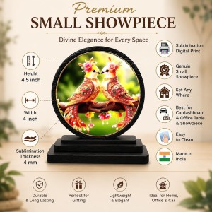 Car Dashboard Wooden Love Birds Showpiece | 4 X 4.5 Inch Sublimation Printed Decorative Stand | 4 Mm MDF | Home Decor | Made in India (F33447) Car Dashboard Wooden Love Birds Showpiece | 4 X 4.5 Inch Sublimation Printed Decorative Stand | 4 Mm MDF | Home Decor | Made in India (F33447)