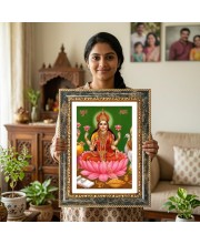 Narasimha Decorative Photo Frame With White Mount | Premium Wall & Tabletop Picture Frame | Home, Office & Temple Decoration | 12x16 Inch (Pack Of 1) (F31562)