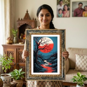 Nature Decorative Photo Frame With White Mount | Premium Wall & Tabletop Picture Frame | Home, Office & Temple Decoration | 8x12 Inch (Pack Of 1) (F32531) Nature Decorative Photo Frame With White Mount | Premium Wall & Tabletop Picture Frame | Home, Office & Temple Decoration | 8x12 Inch (Pack Of 1) (F32531)