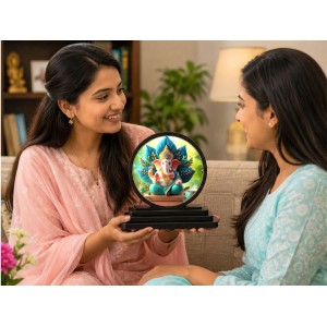 Car Dashboard Wooden Lord Ganeshaa Showpiece | 4 X 4.5 Inch Sublimation Printed Decorative Stand | 4 Mm MDF | Home Decor | Made in India (F33351) Car Dashboard Wooden Lord Ganeshaa Showpiece | 4 X 4.5 Inch Sublimation Printed Decorative Stand | 4 Mm MDF | Home Decor | Made in India (F33351)