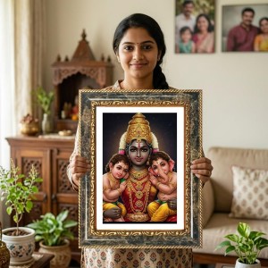 Murugann Decorative Photo Frame With White Mount | Premium Wall & Tabletop Picture Frame | Home, Office & Temple Decoration | 10x14 Inch (Pack Of 1) (F32438) Murugann Decorative Photo Frame With White Mount | Premium Wall & Tabletop Picture Frame | Home, Office & Temple Decoration | 10x14 Inch (Pack Of 1) (F32438)