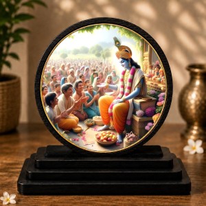 Car Dashboard Wooden Shri Krishna Showpiece | 4 X 4.5 Inch Sublimation Printed Decorative Stand | 4 Mm MDF | Home Decor | Made in India (F33344) Car Dashboard Wooden Shri Krishna Showpiece | 4 X 4.5 Inch Sublimation Printed Decorative Stand | 4 Mm MDF | Home Decor | Made in India (F33344)