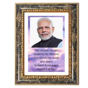 Narendra Modi Decorative Photo Frame With White Mount | Premium Wall & Tabletop Picture Frame | Home, Office & Temple Decoration | 8x12 Inch (Pack Of 1) (F31539) Narendra Modi Decorative Photo Frame With White Mount | Premium Wall & Tabletop Picture Frame | Home, Office & Temple Decoration | 8x12 Inch (Pack Of 1) (F31539)