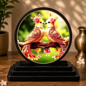 Car Dashboard Wooden Love Birds Showpiece | 4 X 4.5 Inch Sublimation Printed Decorative Stand | 4 Mm MDF | Home Decor | Made in India (F33447) Car Dashboard Wooden Love Birds Showpiece | 4 X 4.5 Inch Sublimation Printed Decorative Stand | 4 Mm MDF | Home Decor | Made in India (F33447)