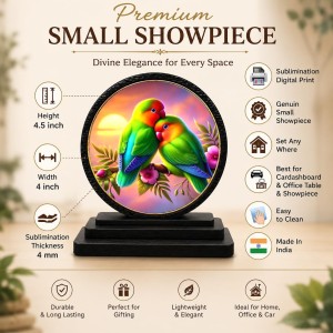 Car Dashboard Wooden Love Birds Showpiece | 4 X 4.5 Inch Sublimation Printed Decorative Stand | 4 Mm MDF | Home Decor | Made in India (F33510) Car Dashboard Wooden Love Birds Showpiece | 4 X 4.5 Inch Sublimation Printed Decorative Stand | 4 Mm MDF | Home Decor | Made in India (F33510)