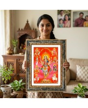 Shiva Temple Decorative Photo Frame With White Mount | Premium Wall & Tabletop Picture Frame | Home, Office & Temple Decoration | 12x16 Inch (Pack Of 1) (F31347)