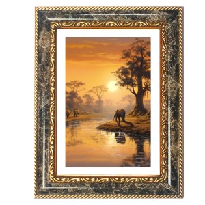 Parashuram Decorative Photo Frame With White Mount | Premium Wall & Tabletop Picture Frame | Home, Office & Temple Decoration | 12x16 Inch (Pack Of 1) (F33072)