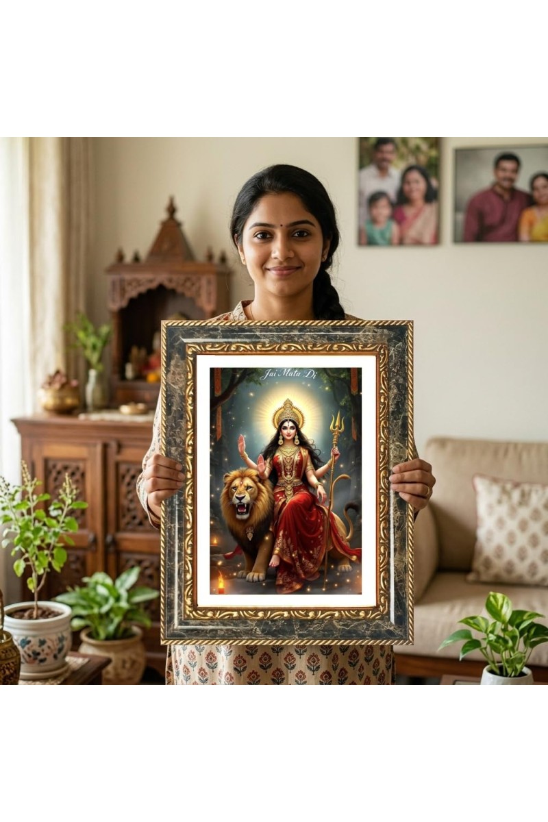 Sant Mirabai Decorative Photo Frame With White Mount | Premium Wall & Tabletop Picture Frame | Home, Office & Temple Decoration | 12x16 Inch (Pack Of 1) (F31281)