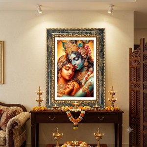 Radhaa Krishna Decorative Photo Frame With White Mount | Premium Wall & Tabletop Picture Frame | Home, Office & Temple Decoration | 8x12 Inch (Pack Of 1) (F31588) Radhaa Krishna Decorative Photo Frame With White Mount | Premium Wall & Tabletop Picture Frame | Home, Office & Temple Decoration | 8x12 Inch (Pack Of 1) (F31588)