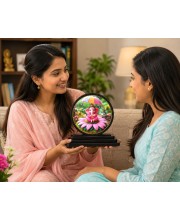 Car Dashboard Wooden Lord Ganeshaa Showpiece | 4 X 4.5 Inch Sublimation Printed Decorative Stand | 4 Mm MDF | Home Decor | Made in India (F33246)