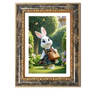 Rabbit Decorative Photo Frame With White Mount | Premium Wall & Tabletop Picture Frame | Home, Office & Temple Decoration | 8x12 Inch (Pack Of 1) (F31442) Rabbit Decorative Photo Frame With White Mount | Premium Wall & Tabletop Picture Frame | Home, Office & Temple Decoration | 8x12 Inch (Pack Of 1) (F31442)