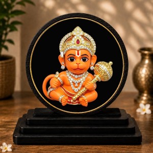 Car Dashboard Wooden Lord Hanuman Showpiece | 4 X 4.5 Inch Sublimation Printed Decorative Stand | 4 Mm MDF | Home Decor | Made in India (F33608) Car Dashboard Wooden Lord Hanuman Showpiece | 4 X 4.5 Inch Sublimation Printed Decorative Stand | 4 Mm MDF | Home Decor | Made in India (F33608)