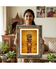 Venkateswara Decorative Photo Frame With White Mount | Premium Wall & Tabletop Picture Frame | Home, Office & Temple Decoration | 10x14 Inch (Pack Of 1) (F32417)