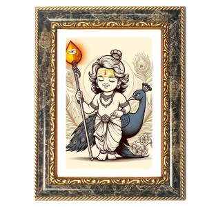 Murugann Decorative Photo Frame With White Mount | Premium Wall & Tabletop Picture Frame | Home, Office & Temple Decoration | 8x12 Inch (Pack Of 1) (F33172) Murugann Decorative Photo Frame With White Mount | Premium Wall & Tabletop Picture Frame | Home, Office & Temple Decoration | 8x12 Inch (Pack Of 1) (F33172)
