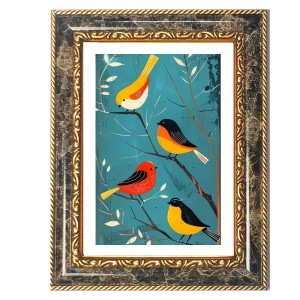 Bird Painting Decorative Photo Frame With White Mount | Premium Wall & Tabletop Picture Frame | Home, Office & Temple Decoration | 8x12 Inch (Pack Of 1) (F33036) Bird Painting Decorative Photo Frame With White Mount | Premium Wall & Tabletop Picture Frame | Home, Office & Temple Decoration | 8x12 Inch (Pack Of 1) (F33036)