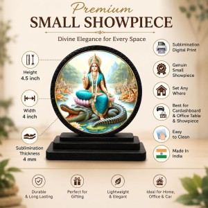 Car Dashboard Wooden Goddess Goddess Ganga Showpiece | 4 X 4.5 Inch Sublimation Printed Decorative Stand | 4 Mm MDF | Home Decor | Made in India (F33711) Car Dashboard Wooden Goddess Goddess Ganga Showpiece | 4 X 4.5 Inch Sublimation Printed Decorative Stand | 4 Mm MDF | Home Decor | Made in India (F33711)