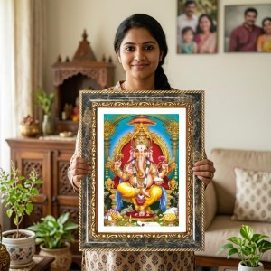 Jagannath Decorative Photo Frame With White Mount | Premium Wall & Tabletop Picture Frame | Home, Office & Temple Decoration | 12x16 Inch (Pack Of 1) (F31532) Jagannath Decorative Photo Frame With White Mount | Premium Wall & Tabletop Picture Frame | Home, Office & Temple Decoration | 12x16 Inch (Pack Of 1) (F31532)
