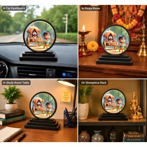 Car Dashboard Wooden Lord Jagannath On A Chariot Showpiece | 4 X 4.5 Inch Sublimation Printed Decorative Stand | 4 Mm MDF | Home Decor | Made in India (F33261) Car Dashboard Wooden Lord Jagannath On A Chariot Showpiece | 4 X 4.5 Inch Sublimation Printed Decorative Stand | 4 Mm MDF | Home Decor | Made in India (F33261)