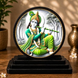 Car Dashboard Wooden Lord Krishna Showpiece | 4 X 4.5 Inch Sublimation Printed Decorative Stand | 4 Mm MDF | Home Decor | Made in India (F33545) Car Dashboard Wooden Lord Krishna Showpiece | 4 X 4.5 Inch Sublimation Printed Decorative Stand | 4 Mm MDF | Home Decor | Made in India (F33545)