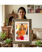 Swami Vivekananda Decorative Photo Frame With White Mount | Premium Wall & Tabletop Picture Frame | Home, Office & Temple Decoration | 10x14 Inch (Pack Of 1) (F32642)