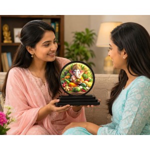 Car Dashboard Wooden Lord Ganeshaa Showpiece | 4 X 4.5 Inch Sublimation Printed Decorative Stand | 4 Mm MDF | Home Decor | Made in India (F33639) Car Dashboard Wooden Lord Ganeshaa Showpiece | 4 X 4.5 Inch Sublimation Printed Decorative Stand | 4 Mm MDF | Home Decor | Made in India (F33639)