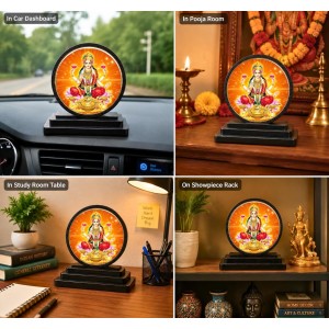 Car Dashboard Wooden Goddess Lakshmi Showpiece | 4 X 4.5 Inch Sublimation Printed Decorative Stand | 4 Mm MDF | Home Decor | Made in India (F33625) Car Dashboard Wooden Goddess Lakshmi Showpiece | 4 X 4.5 Inch Sublimation Printed Decorative Stand | 4 Mm MDF | Home Decor | Made in India (F33625)