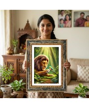 Venkateswara Decorative Photo Frame With White Mount | Premium Wall & Tabletop Picture Frame | Home, Office & Temple Decoration | 12x16 Inch (Pack Of 1) (F32417)