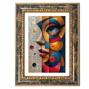 Vibrant Pop Art Woman Abstract Painting Decorative Photo Frame With White Mount | Premium Wall & Tabletop Picture Frame | Home, Office & Temple Decoration | 8x12 Inch (Pack Of 1) (F31380) Vibrant Pop Art Woman Abstract Painting Decorative Photo Frame With White Mount | Premium Wall & Tabletop Picture Frame | Home, Office & Temple Decoration | 8x12 Inch (Pack Of 1) (F31380)