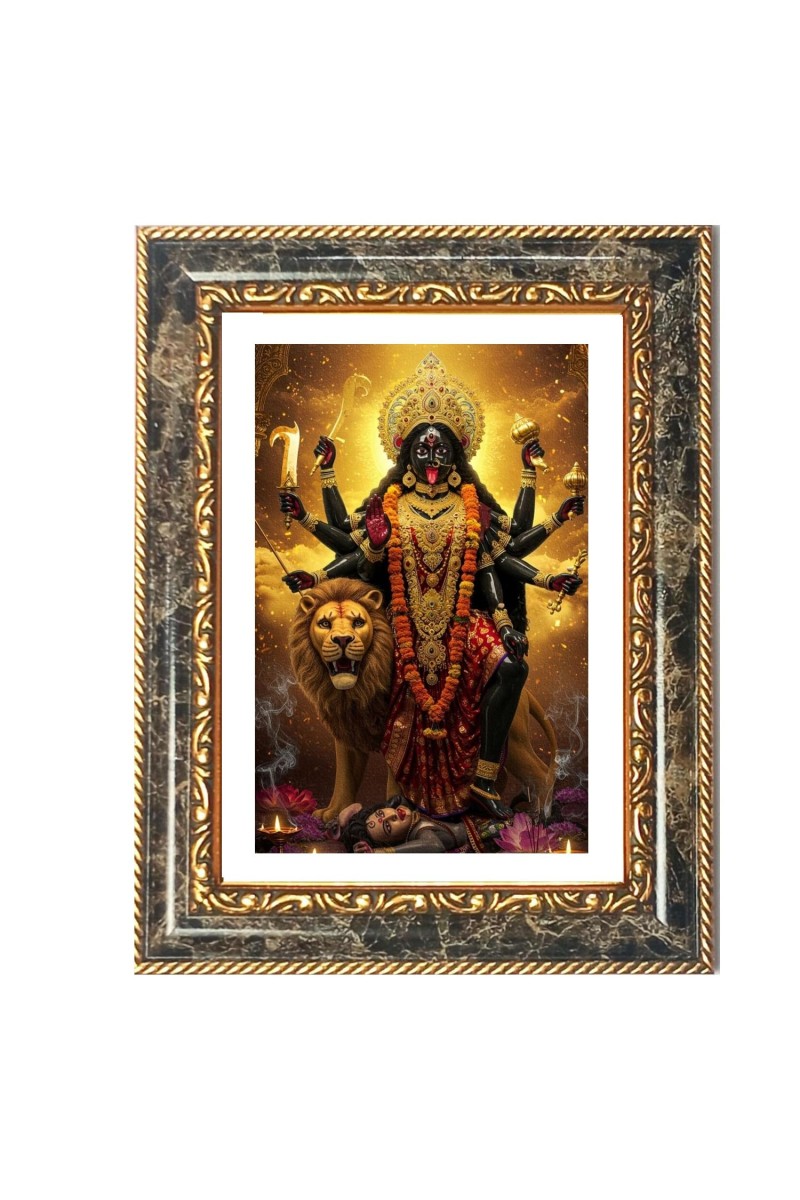 Kali Decorative Photo Frame With White Mount | Premium Wall & Tabletop Picture Frame | Home, Office & Temple Decoration | 8x12 Inch (Pack Of 1) (F31480)
