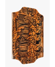 Handcrafted Wooden Serving Tray with Tribal Warli Art Design | Decorative Wooden Platter for Tea, Coffee & Snacks | Multipurpose Serving Tray for Kitchen, Dining & Home DÃ©cor | (Folk Culture Dance)