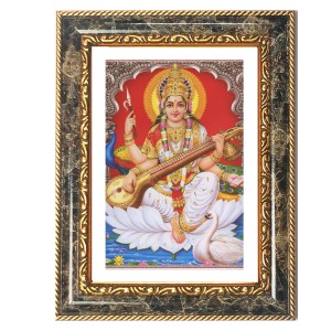 Saraswati Decorative Photo Frame With White Mount | Premium Wall & Tabletop Picture Frame | Home, Office & Temple Decoration | 10x14 Inch (Pack Of 1) (F32665)