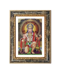 Lord Hanuman Decorative Photo Frame With White Mount | Premium Wall & Tabletop Picture Frame | Home, Office & Temple Decoration | 12x16 Inch (Pack Of 1) (F31129)
