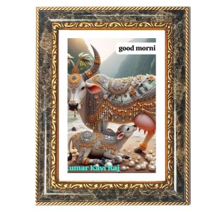 Ram Kumar Kavi Raj Decorative Photo Frame With White Mount | Premium Wall & Tabletop Picture Frame | Home, Office & Temple Decoration | 10x14 Inch (Pack Of 1) (F33216)
