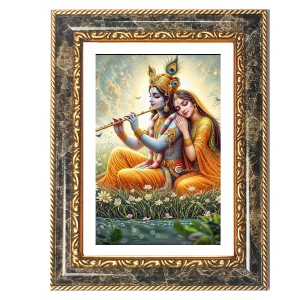 Radhaa And Krishna Decorative Photo Frame With White Mount | Premium Wall & Tabletop Picture Frame | Home, Office & Temple Decoration | 8x12 Inch (Pack Of 1) (F32515) Radhaa And Krishna Decorative Photo Frame With White Mount | Premium Wall & Tabletop Picture Frame | Home, Office & Temple Decoration | 8x12 Inch (Pack Of 1) (F32515)