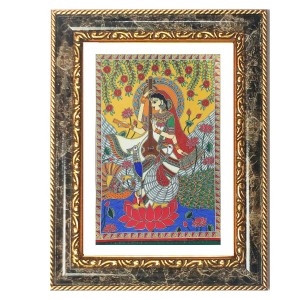 Saraswati Decorative Photo Frame With White Mount | Premium Wall & Tabletop Picture Frame | Home, Office & Temple Decoration | 8x12 Inch (Pack Of 1) (F31565) Saraswati Decorative Photo Frame With White Mount | Premium Wall & Tabletop Picture Frame | Home, Office & Temple Decoration | 8x12 Inch (Pack Of 1) (F31565)