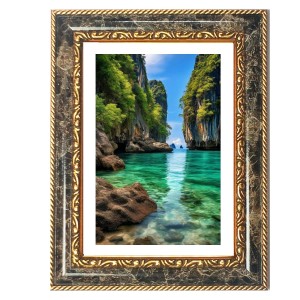 Tropical Landscape Decorative Photo Frame With White Mount | Premium Wall & Tabletop Picture Frame | Home, Office & Temple Decoration | 10x14 Inch (Pack Of 1) (F32683) Tropical Landscape Decorative Photo Frame With White Mount | Premium Wall & Tabletop Picture Frame | Home, Office & Temple Decoration | 10x14 Inch (Pack Of 1) (F32683)