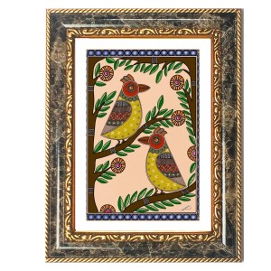 Madhubani Folk Art Decorative Photo Frame With White Mount | Premium Wall & Tabletop Picture Frame | Home, Office & Temple Decoration | 10x14 Inch (Pack Of 1) (F32662) Madhubani Folk Art Decorative Photo Frame With White Mount | Premium Wall & Tabletop Picture Frame | Home, Office & Temple Decoration | 10x14 Inch (Pack Of 1) (F32662)