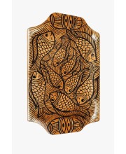 Handcrafted Wooden Serving Tray with Tribal Warli Art Design | Decorative Wooden Platter for Tea, Coffee & Snacks | Multipurpose Serving Tray for Kitchen, Dining & Home DÃ©cor |