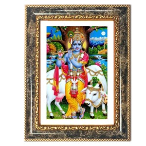 Krishna Decorative Photo Frame With White Mount | Premium Wall & Tabletop Picture Frame | Home, Office & Temple Decoration | 12x16 Inch (Pack Of 1) (F32494) Krishna Decorative Photo Frame With White Mount | Premium Wall & Tabletop Picture Frame | Home, Office & Temple Decoration | 12x16 Inch (Pack Of 1) (F32494)