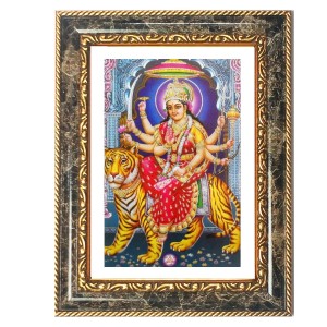 Goddess Durga Decorative Photo Frame With White Mount | Premium Wall & Tabletop Picture Frame | Home, Office & Temple Decoration | 10x14 Inch (Pack Of 1) (F33015) Goddess Durga Decorative Photo Frame With White Mount | Premium Wall & Tabletop Picture Frame | Home, Office & Temple Decoration | 10x14 Inch (Pack Of 1) (F33015)