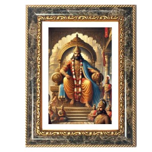 Vishnu Decorative Photo Frame With White Mount | Premium Wall & Tabletop Picture Frame | Home, Office & Temple Decoration | 8x12 Inch (Pack Of 1) (F32510)
