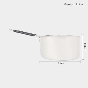 1.7 L Stainless Steel Saucepan, 7 X 3.5 in (Pack of 1) 1.7 L Stainless Steel Saucepan, 7 X 3.5 in (Pack of 1)
