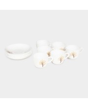 Hitech Sales 130 ml Opalware Cup & Saucer Set White | Microwave Safe Ceramic Cup