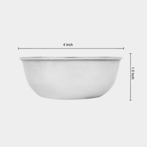 Stainless Steel Bowl, 1 .5 X 4 in (Pack of 1) Stainless Steel Bowl, 1 .5 X 4 in (Pack of 1)