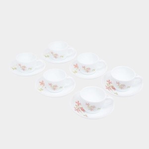 Hitech Sales 145 ml Opalware Cup & Saucer Set White | Microwave Safe Ceramic Cup | Ideal for Daily Use Hitech Sales 145 ml Opalware Cup & Saucer Set White | Microwave Safe Ceramic Cup | Ideal for Daily Use
