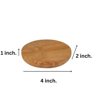 Stone Chandan Board for Rubbing Sandal Wood Stick -4 inch for Pooja pata, Tilak Havan [1 Board with 1 Stick]